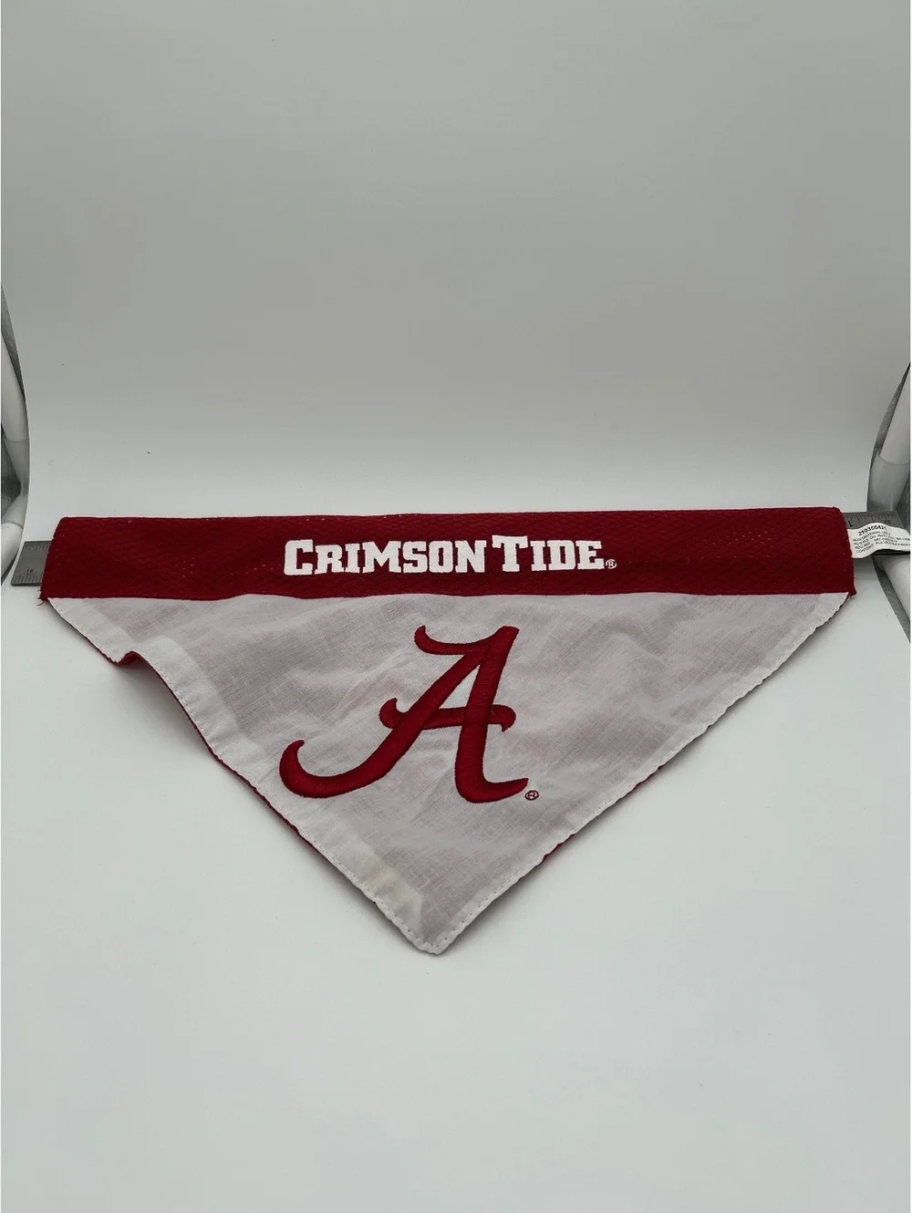 Alabama Crimson Tide Reversible Pet Bandana - Red and White Polyester